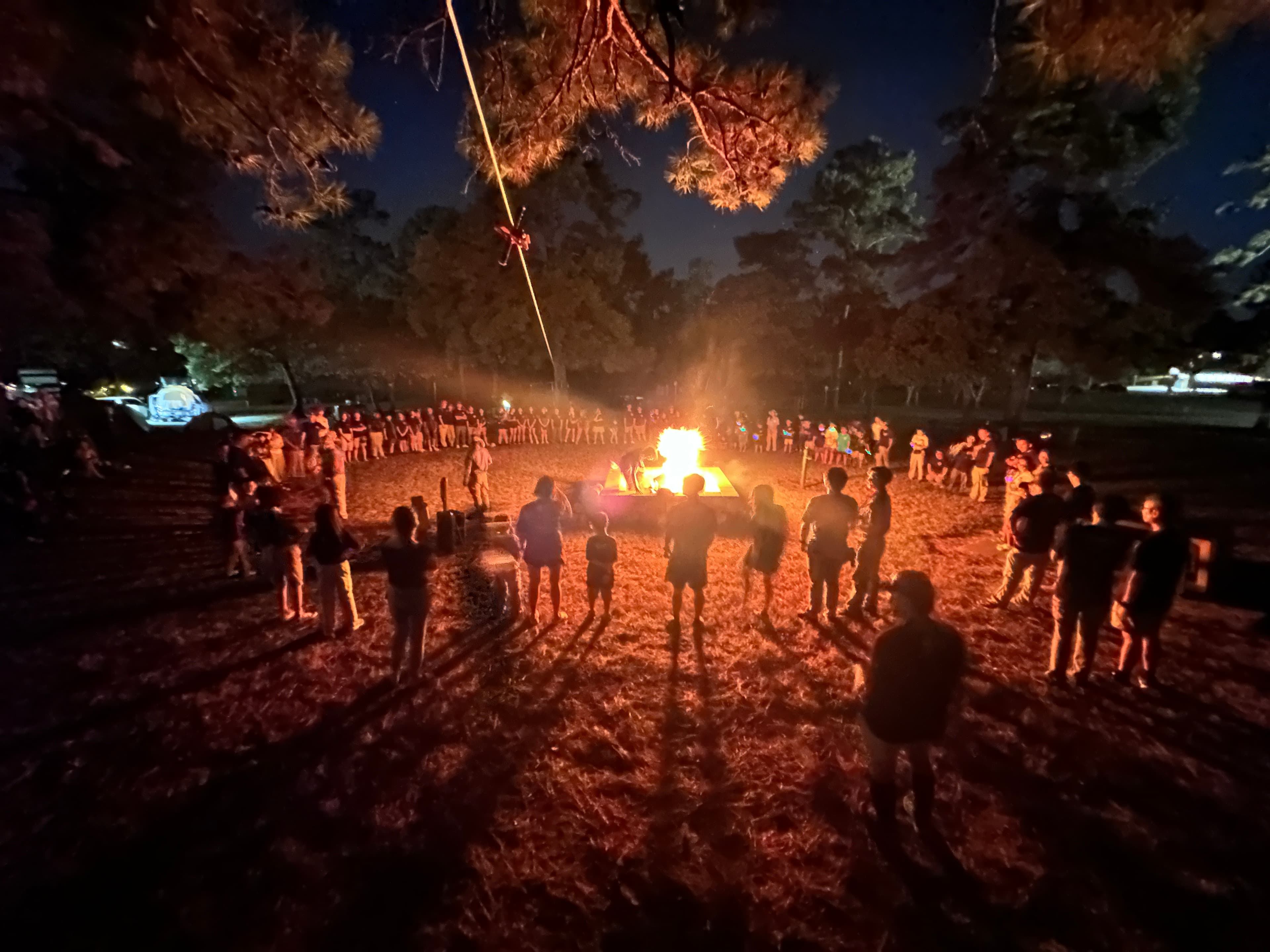 The evening bonfire